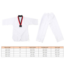 Poly Cotton Striped Taekwondo Dobok Training Set