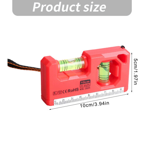 Handy Pocket Sized Level Gauge With Double Bubbles And Scale For 2