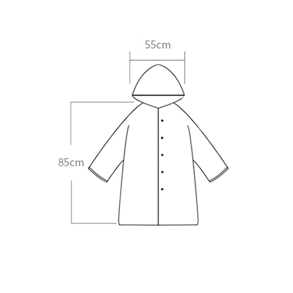 Boy Girl Thick Raincoat Eva Hooded
