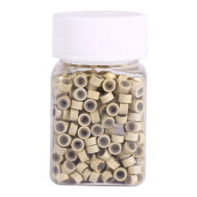 500 Silicone Lined Hair Extension Beads Beige