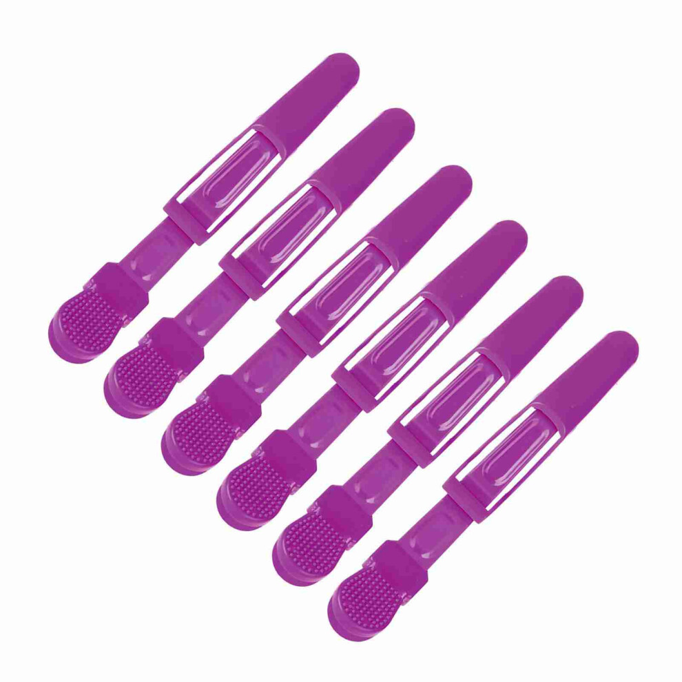 6 Pack Croc Clips Non Slip Grip Purple