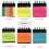 Twin Coil Binding Note Pad Fluorescent Color Label Sticker-2pcs 6