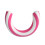 Inflatable Pool Float Semicircle Shape Swimming Hoop-Pink 1