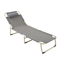 Single Person Folding Reclining Camp Bed