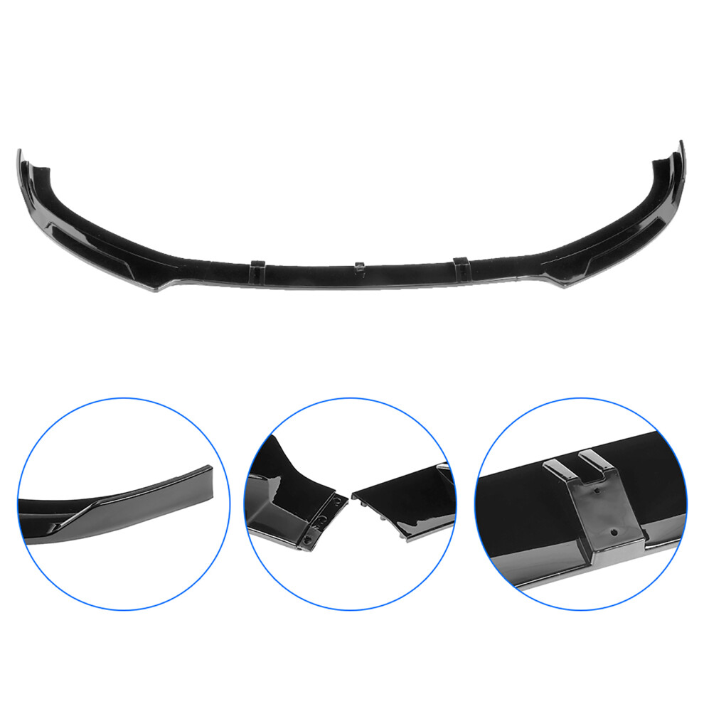 Glossy Front Bumper Lip For A3 8V Black 7340572467218