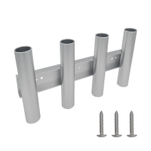 4 Hengels Buis Aluminium Hengel Rekken Houder Visgerei Tool