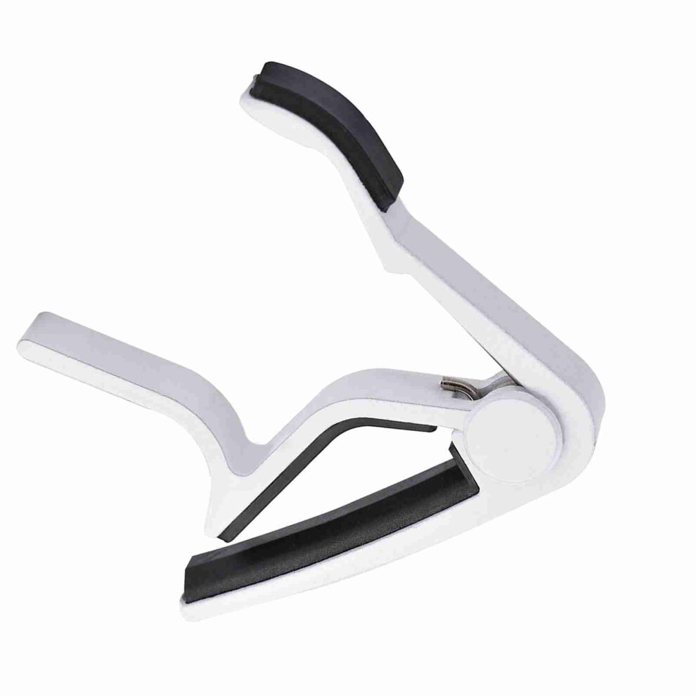 Spring Loaded Guitar Capo Portable Tuner White 7340572461780