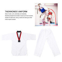 Beginner Taekwondo Uniform Striped Cotton Poly
