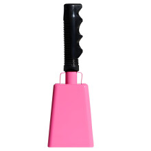 9 Inch Cheering Steel Cow Bells for Football Game,-Pink 1PCS