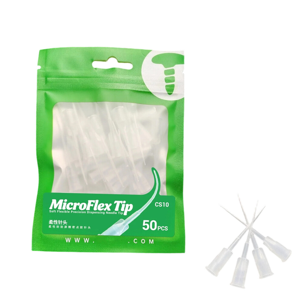 50Pcs Plastic Glues Needle Flexible Precisions Dispensing Needle 7704001216332