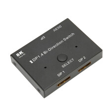DisplayPort 1.4 Switch 8K60Hz 1in2 2in1 Aluminium