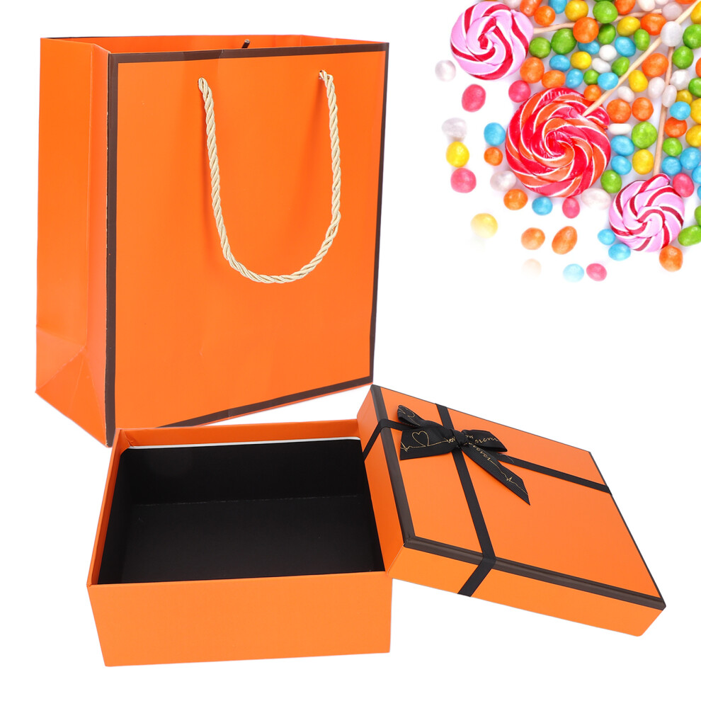 Orange Cardboard Gift Box Set