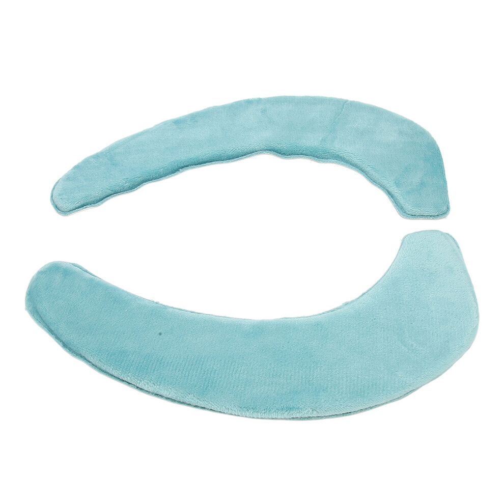 Light/Blue Flannel Toilet Warmer 2 Pack