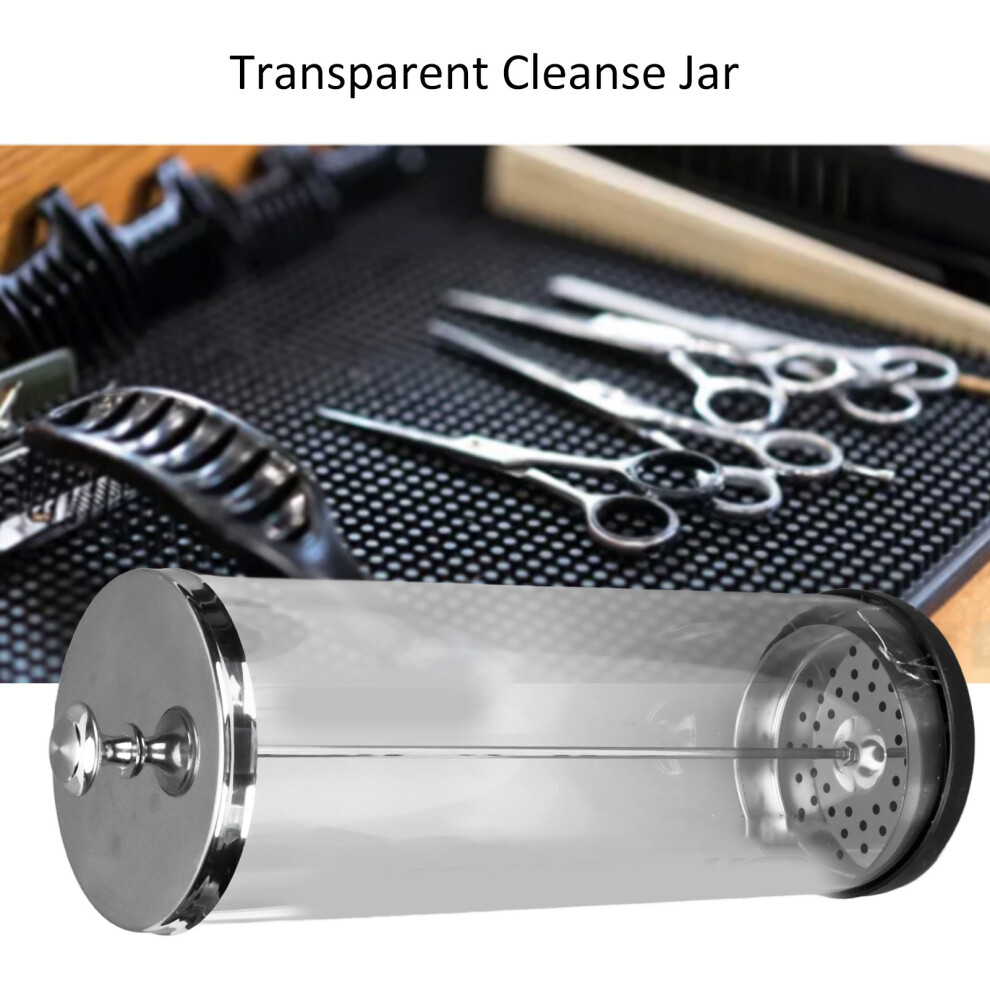 Glass Barbicide Jar Stainless Lid