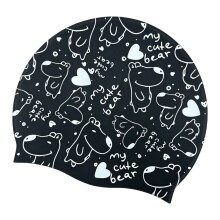 Fashionable Silicone Swimming Hat Feature Bright Prints-LOVE BE