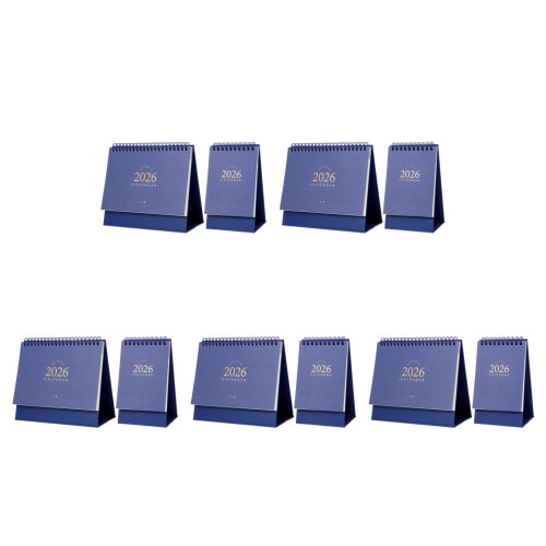 10Stk Blauer Monatskalender 2026 Flip Tischkalender Büro