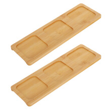 2Stk Ktv Becherhalter Bambus Shotglas Tray Rutschfest Beige Organizer
