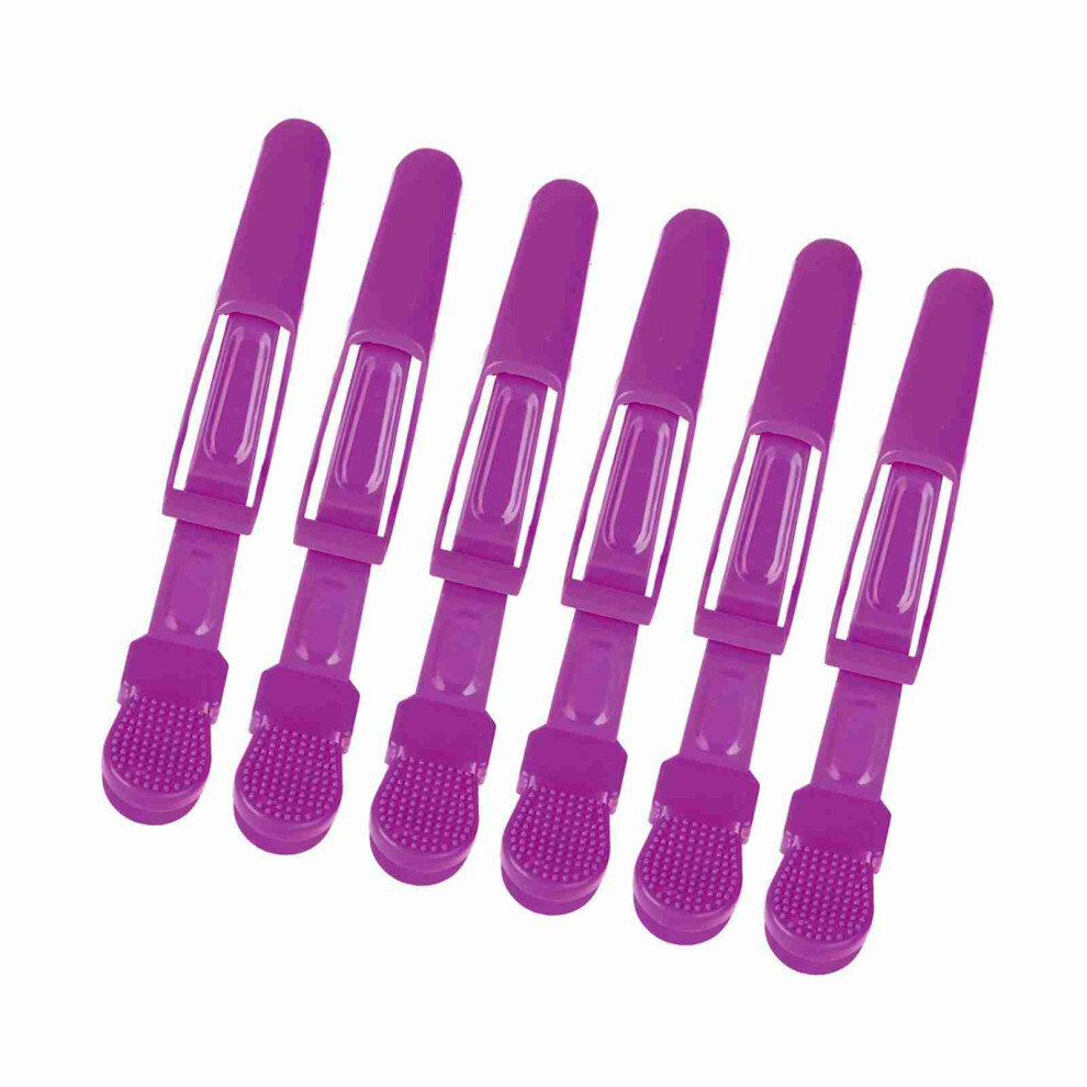 6 Anti Slip Hair Clips For Styling Purple
