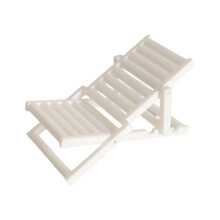 Zakka – chaise pliante en plastique réaliste, jeu de-Blanc