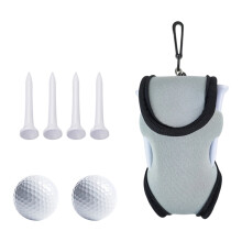 Golf Ball Holder Pouch with Tees and Ball Convenient-Light Grey