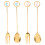 4Pièces Cuillères Mini Étoile Inoxydable Usage Maison Couleurs 1