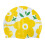 High Elasticity Printed Silicone Swim Cap-Spring yellow flower 1