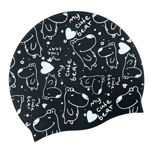 Bonnet de bain en silicone tendance, imprimé-L'amour soit