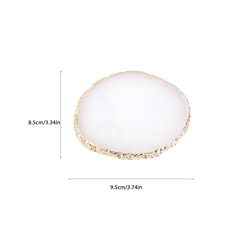 Resin Nail Mixing Board Gold Hem Agate