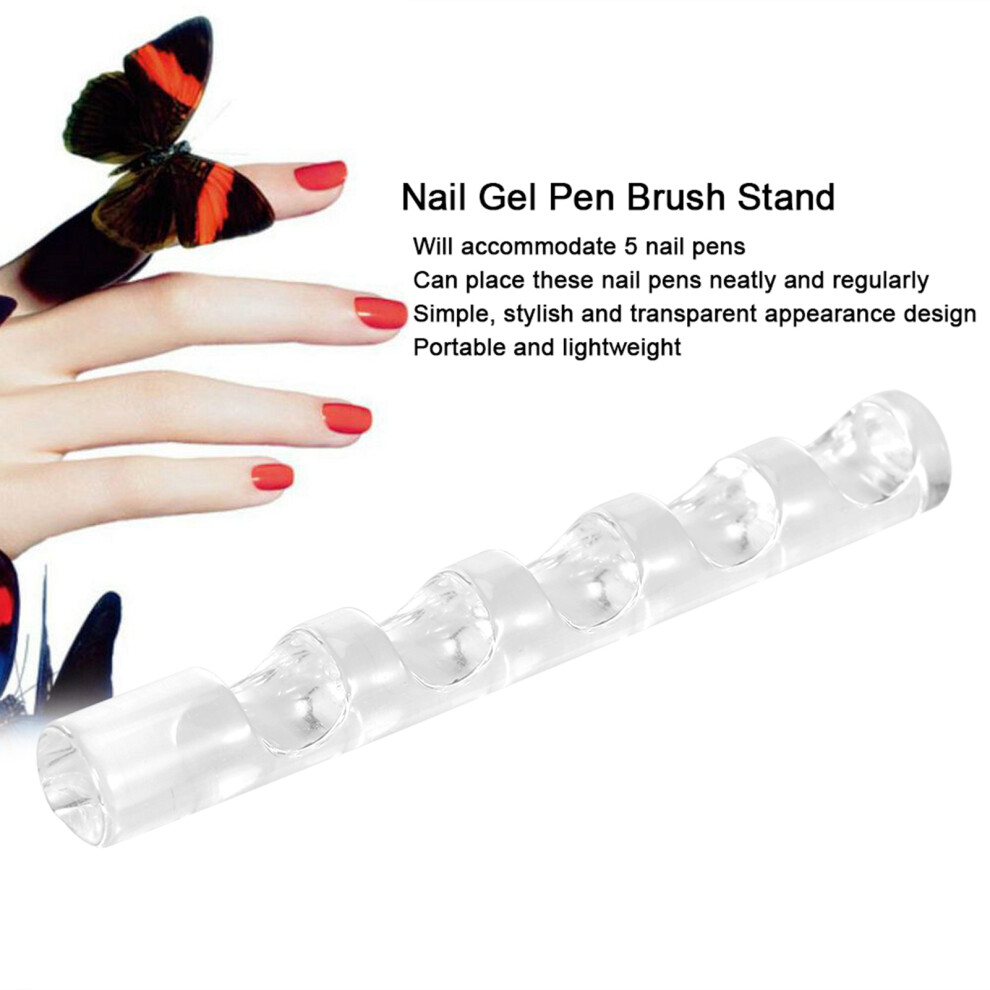 Clear Acrylic Nail Pen Storage Stand