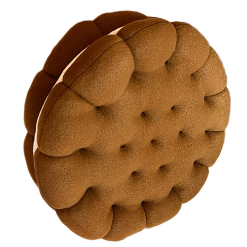 Chocolate Cookie Shape Seat Cushion 450g 2