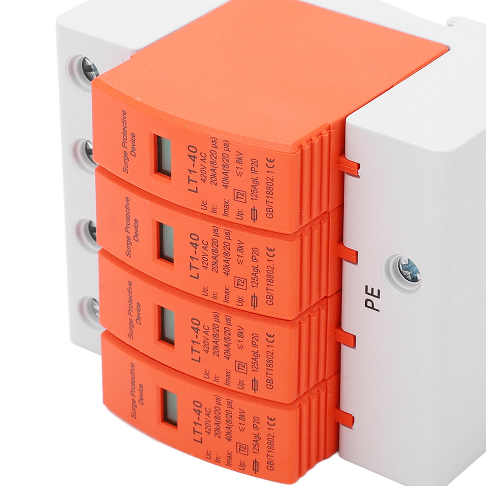 AC Surge Protector 36mm Rail 4P 40kA