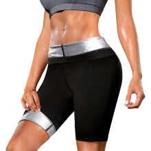 Workout-shorts zonder naden Zweetshorts voor dames-Zilveren L