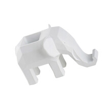 Geometrische Olifant Telefoonstandaard en Penstandaard-Wit