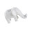 3D Elephant Shape Resin Phone Rack With Pen Cup-White 1