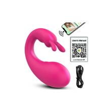 Roter kabelloser Vibrator für Frauen mit Bluetooth-Fernbedienung, vibrierendes Ei für Klitoris und G-Punkt, diskret und wiederaufladbar