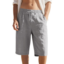 Men's Casual Lightweight Shorts Waist Drawstring-Gray XXXL