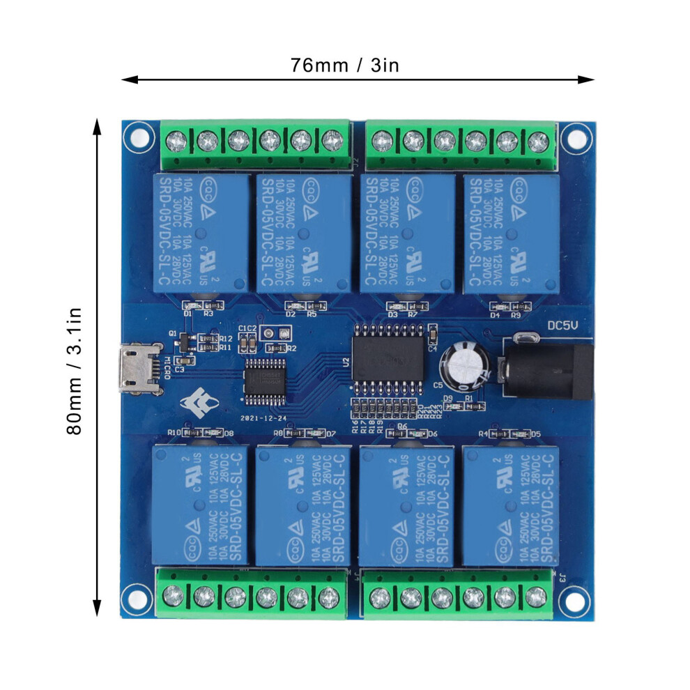 USB HID 8 Channel Relay 5V Board