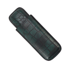 Durable 2 Cigar Case with Front Pocket for Cutter