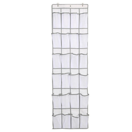 Compact 24 Pocket Over Door Shoe Rack