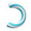 Semicircle Float Swimming Pool Hoop Swim Float Inflatable-Blue 1