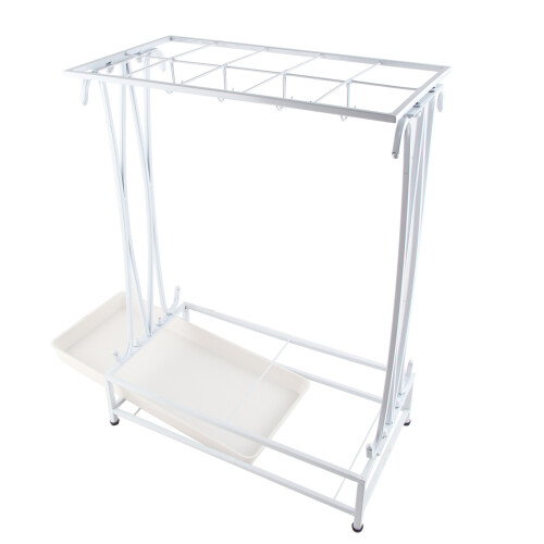 Iron Umbrella Rack for Home,10 Holes Tray 2