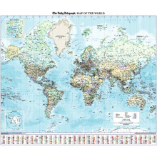 Daily Telegraph Map of the World Paperback Book