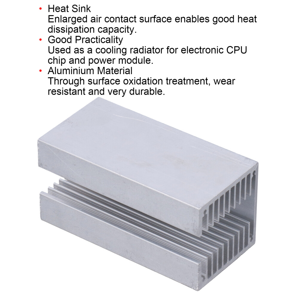 100x50x50mm Aluminium U Type Heatsink