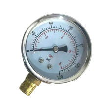 High Precisions Metal Pressure Gauge 60Mm Diameter-0 to 8bar