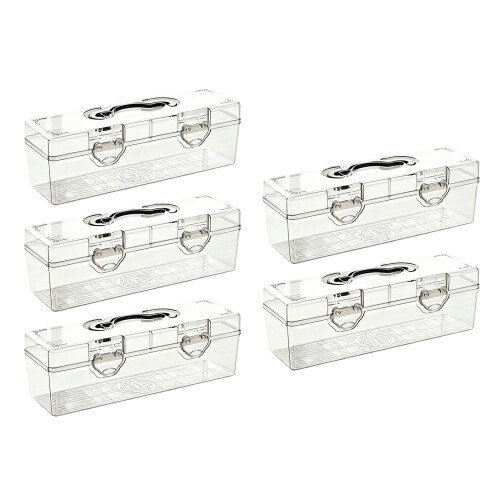Transparent Art Tool Box Writing Tool Storage-5 storage boxes
