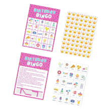 Carte de bingo d'anniversaire interactive, idéale pour les fêtes