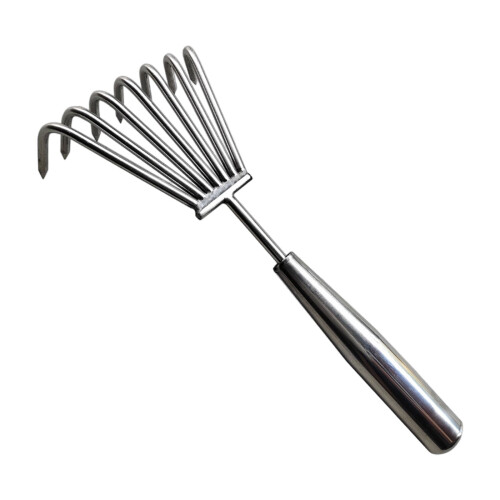 2/3/5/7 Tines Outdoor Rakes Tool With Curved Handle For-7