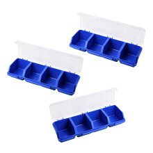 Boîtier de pièces en plastique de qualité professionnelle-Bleu