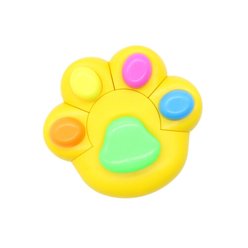 Stylo Fluorescent en forme d'animal, surligneur 5 couleurs-Jaune