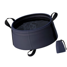 Petite baignoire de lavage pliable, Texture en tissu-Bleu